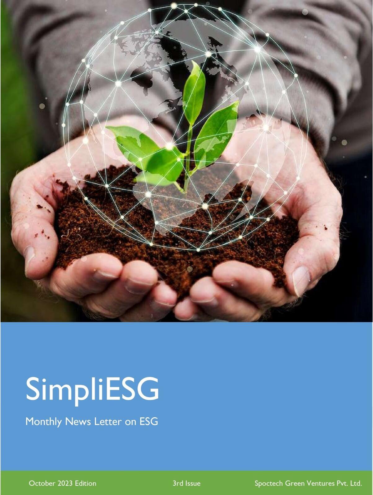 SimpliESG Magazine October 2023 – ESG integration in Indian IT and aviation sectors